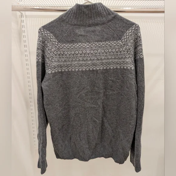 Allen Solly Gray Full Zip Cashmere Sweater - Picture 4 of 4